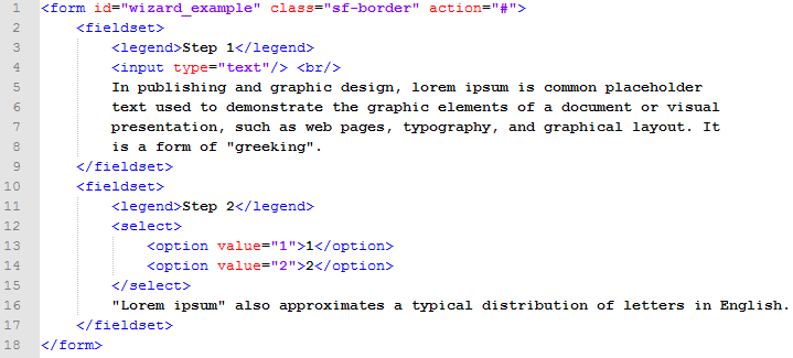 HTML Structure for generate